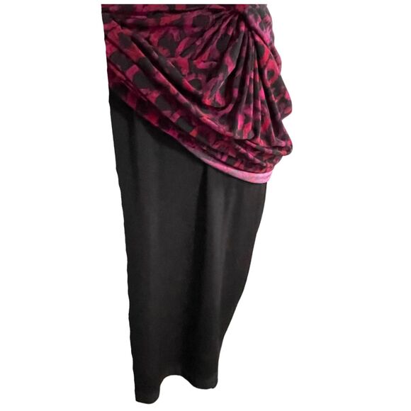 Lauren Ralph Lauren Wine Fuchsia Leopard Sheath Dress Size 4 - Picture 5 of 13